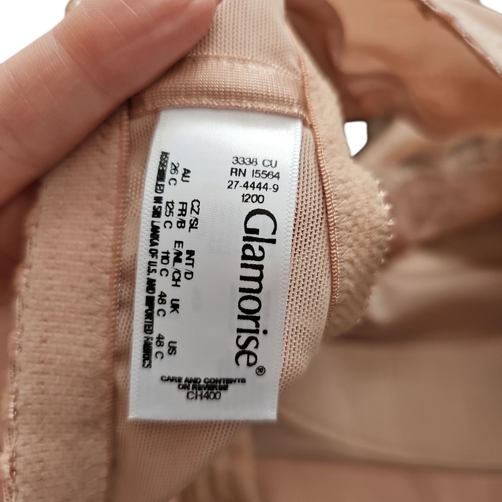 Glamorise wire free wireless front closure tan nude bra sz 48 C new WL187 - Picture 7 of 7
